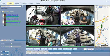H.264 si raddoppiano CCTV dell'automobile DVR della macchina fotografica di deviazione standard 4 per la gestione momentanea del bus