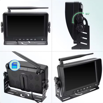 Camera retrovisoria a magnete a energia solare 7 pollici IPS Monitor Wireless 1080P DVR Kit per furgoni Camper RV