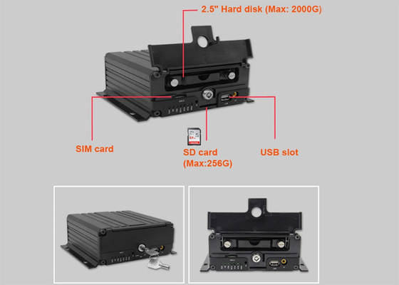 Stoccaggio di carta mobile di deviazione standard del CCTV DVR MNVR 4 CH HDD del veicolo di H.265 4G NVR 1080P AHD