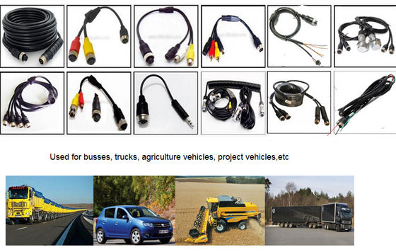 Personalizza gli accessori DVR M12 4pin Femminile / Maschio a RCA / BNC DC connettore / cavi adattatore