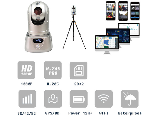 Macchina fotografica della macchina fotografica 4G GPS WIFI 2MP PTZ del video registrazione del volante della polizia del IP di Starlight HD