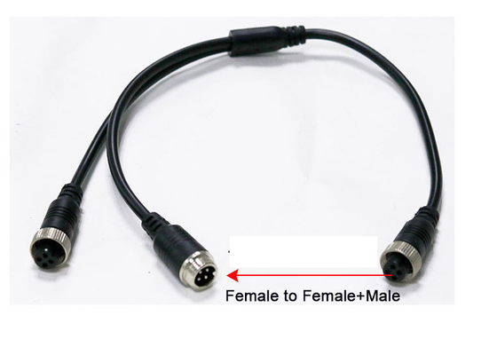 maschio impermeabile del cavo di estensione 4pin a maschio/femmina al connettore femminile del cavo M12