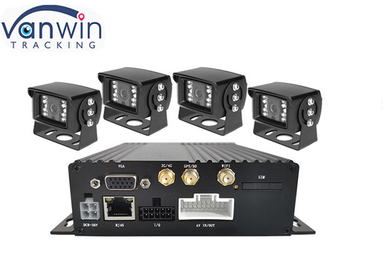 1080P AHD Dual SD dvr di sicurezza mobile 4Ch GPS 3g 4g Wifi per la flotta degli autobus