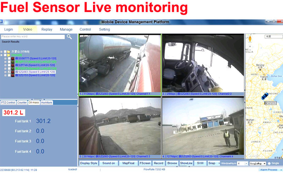 1080P HD sistema di CCTV mobile DVR con sensore del carburante