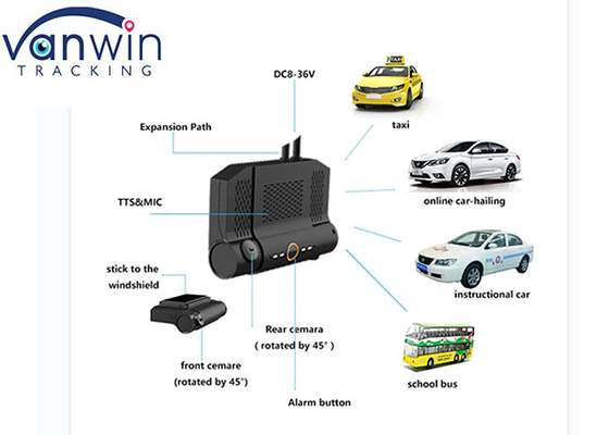 4G wifi 1080p TF card dash camcorder con gps 2ch ahd mdvr camera 1080p per veicoli
