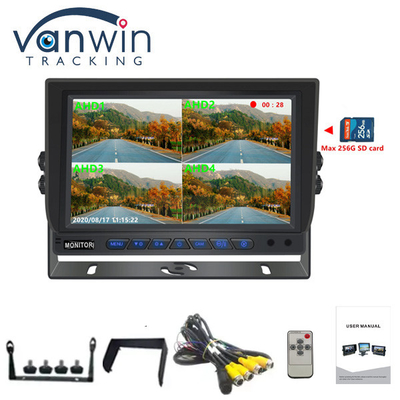 7 pollici schermo LCD AHD 4-canale quad SD Card AHD veicolo LCD monitor auto con telecamere 1080P