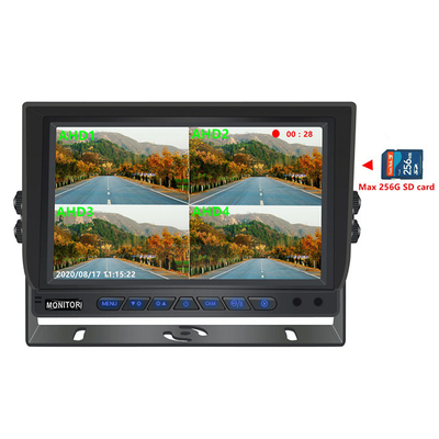 7 pollici 1024*600 AHD Monitor Quad Display Auto Truck Sistema di telecamere di sicurezza con funzione di registrazione