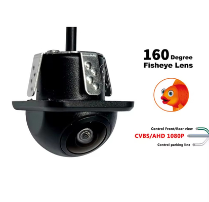Fotocamera di ricambio con vista posteriore CVBS AHD 720P 1080P Fish Eye Auto Camera spia nascosta
