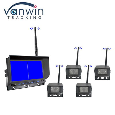 Kit monitor per telecamera retromarcia per auto wireless 1080P Quad Split 4ch AHD da 10 pollici