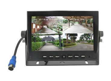 Canali spaccati del monitor 4 di TFT LCD dell'automobile del quadrato con il video registrazione incorporato di DVR
