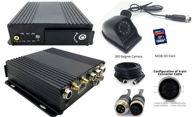 mini cellulare DVR del veicolo della carta di deviazione standard di 4CH 720P con GPS 3G 4G Wifi