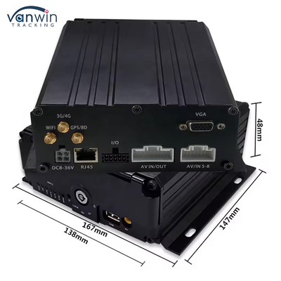 Disco rigido a 8 canali con scheda SD Mobile DVR H.264 Car MDVR per il monitoraggio della sicurezza dei veicoli