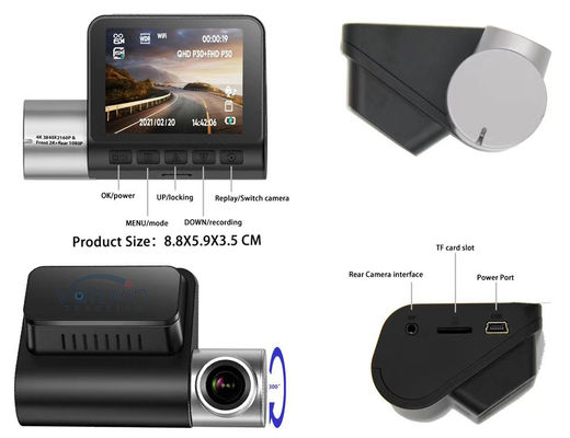 Registratore di immagine di guida ad alta definizione 4K 1080P Supporto WiFi GPS Registratore di taxi Camera