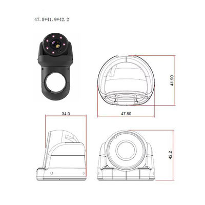 Fotocamera AHD per retrocesso di auto Ultra Wide Angle Night Vision Truck Side View Spot cieco impermeabile