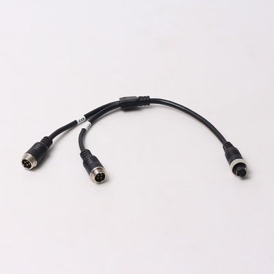 Il cavo dell'adattatore di aviazione si raddoppia un maschio di 4 Pin ad un fermaglio di 6 Pin per 2 macchine fotografiche