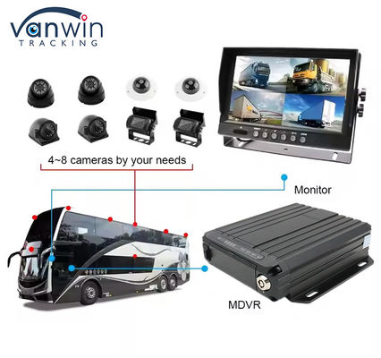 4G Video Online Tracking GPS Mobile DVR 1080p Sd Card 4 Canale Sim Card GPS Veicolo Camera CCTV
