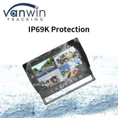 IP69K 7 / 10.1 pollici Acquaproof AHD Quad TFT Car Monitor Display Per Veicoli Universali