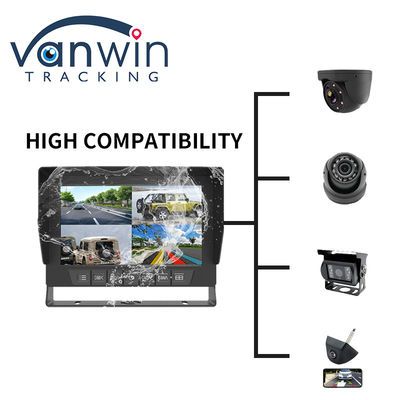 IP69K 7 / 10.1 pollici Acquaproof AHD Quad TFT Car Monitor Display Per Veicoli Universali