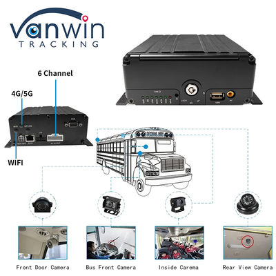 4G 6 canale H. 265 HDD DVR mobile per auto per telecamere di sicurezza veicolo