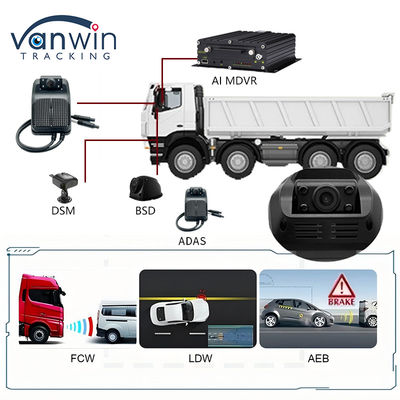 MINI 2CH 4CH 4G Dual Lens AI Dash Cam con ADAS DMS 4G GPS per camion autobus taxi
