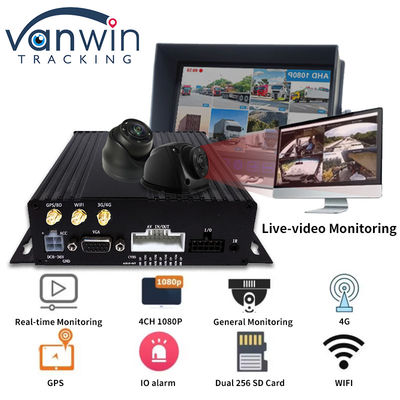 4CH Dual SD Card GPS MDVR Camera con 4G WiFi Mobile DVR Sistema di sicurezza del bus scolastico