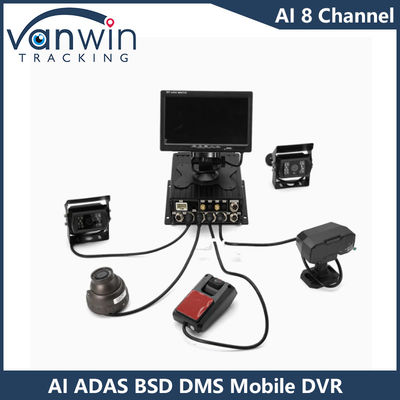 H.265 8CH HDD DVR mobile Guida avanzata DSM ADAS BSD AI Sistema di monitoraggio del sensore pedonale