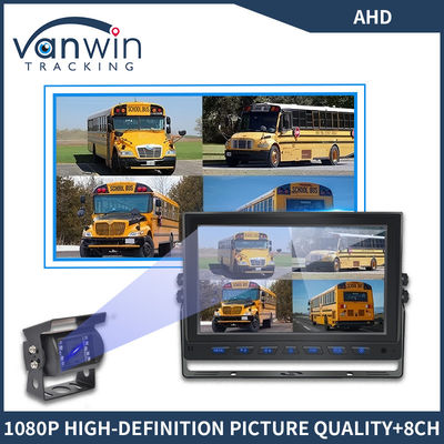9 pollici 8 canali AHD Monitor Video 1080P Car LCD IPS Monitor per Bus Truck Trailer