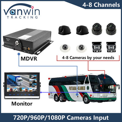 AHD 8CH HDD Remote Control Mobile DVR 1080P 4g Funzione GPS Monitoraggio della sicurezza del veicolo Cmsv6 MDVR