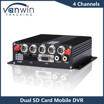 Fotocamere per auto 4CH HD Dual SD Card Mobile DVR 4G GPS 1080P MDVR H.265 Registratore video