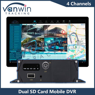 Fotocamere per auto 4CH HD Dual SD Card Mobile DVR 4G GPS 1080P MDVR H.265 Registratore video