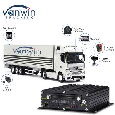 ADAS DMS BSD AI Vehicle Fleet Cam Car Con 8CH WiFi GPS 4G Live View Mobile DVR per auto