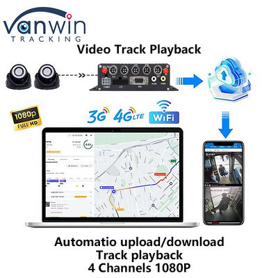 4G GPS Dual SD Card Mobile DVR 1080P 4CH Camera CCTV Registratore di sicurezza DVR di tracciamento mobile