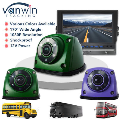 Fotocamera per auto IP69 1080P Fotocamera laterale AHD con 6 luci IR Fotocamera di visione notturna super