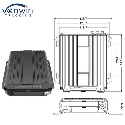 OEM ODM Real Time 4CH GPS Mobile DVR con 4G 1080P WiFi Dual SD Card MDVR per autobus
