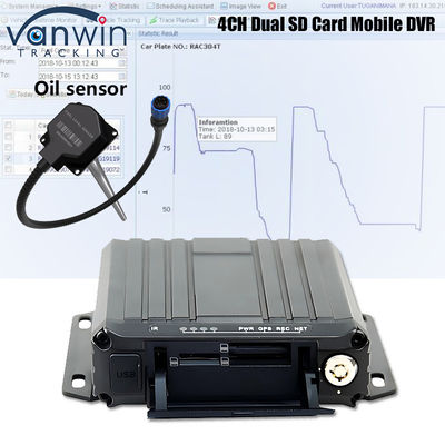 4ch 1080p Dual SD Card DVR Supporto Oil Sensore 4G Monitoraggio video in tempo reale Tracker GPS