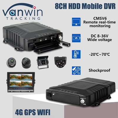 8 Canali 4G Wifi 1080P HDD Mobile DVR Vehicle Surveillance AHD Real Time View Mdvr