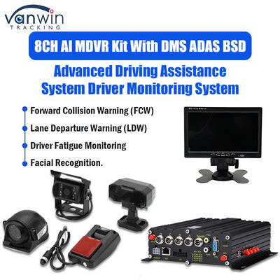 8CH 1080p 4G AI Mobile DVR con ADAS DMS BSD Camera System GPS Mobile DVR per camion