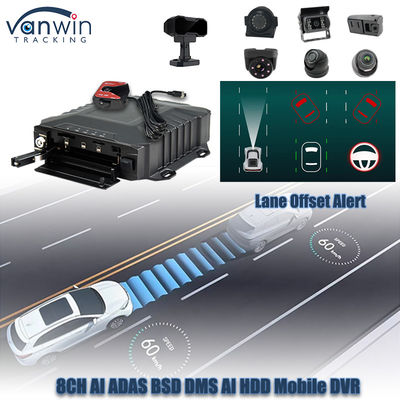 8CH 1080P Ai HDD Mobile DVR Monitoraggio e tracciamento in tempo reale 4G Ai Adas DMS MDVR Sistema di CCTV