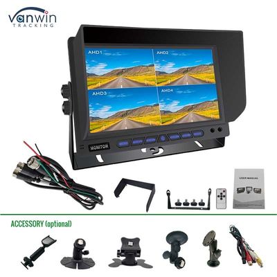 AHD/CVBS Multiple Video Mixed Input 4 Channel 7 Inch Split Display Car Monitor Per Veicolo