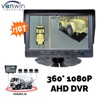 360 gradi AHD DVR 7 / 9 / 10,1 pollici Sistema di registrazione delle telecamere per autocarri Autobus