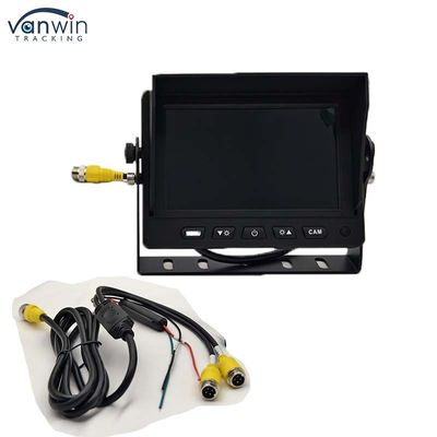 5 pollici schermo LCD TFT monitor auto connettore metallico + 4PIN CCD Color Rear View Reverse Camera 12-24v Per Caravan Van Rv