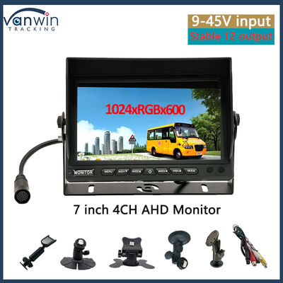 Monitor auto 7 pollici uscita VGA CCTV auto-compatibile schermo di sorveglianza di sicurezza con cappello solare con U stand