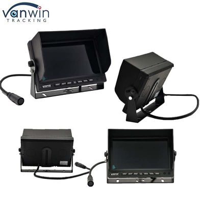 Monitor auto 7 pollici uscita VGA CCTV auto-compatibile schermo di sorveglianza di sicurezza con cappello solare con U stand