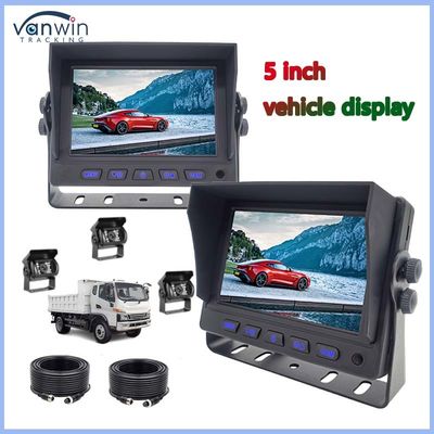 5 pollici schermo LCD TFT monitor auto connettore metallico + 4PIN CCD Color Rear View Reverse Camera 12-24v Per Caravan Van Rv