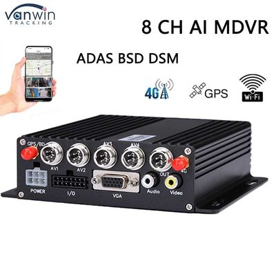 8CH SD DVR 4G GPS ADAS DMS AI MDVR 1080P H.265 Mobile DVR Dashcam Recorder GPS Mobile