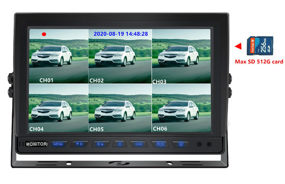 10.1 pollici HD TFT LCD Screen Waterproof Vehicle Display for Trucks/Vans Power Supply DC 12V-24V -30C a 80C modalità notturna