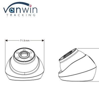 2MP 3MP IPC AHD IP69K impermeabile Wide Viewing anal Veicolo camera a cupola per autobus e camion
