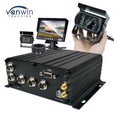 Sistema di sorveglianza mobile a bordo 4CH AHD 1080P con HDD Storage e display di monitoraggio HD