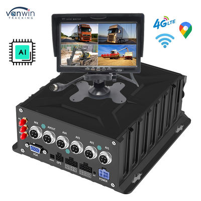 Sistema DVR mobile AI 4CH 1080P con localizzatore GPS e telecamera di retromarcia per veicoli