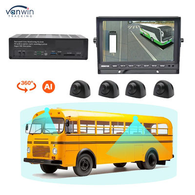 Telecamera di parcheggio per auto 3D HD 1080P 360, telecamera di retromarcia per camion con avviso, telecamera per auto a 360 gradi, sistema di sicurezza con vista a volo d'uccello